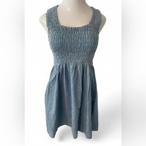 Blue denim Smocked Dress size M
